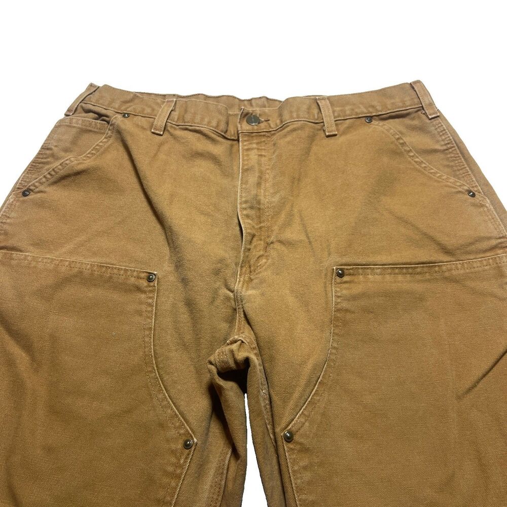 Carhartt B136 BRN Fit Men’s Double Knee Duck Work Wear Pants 38 x 34